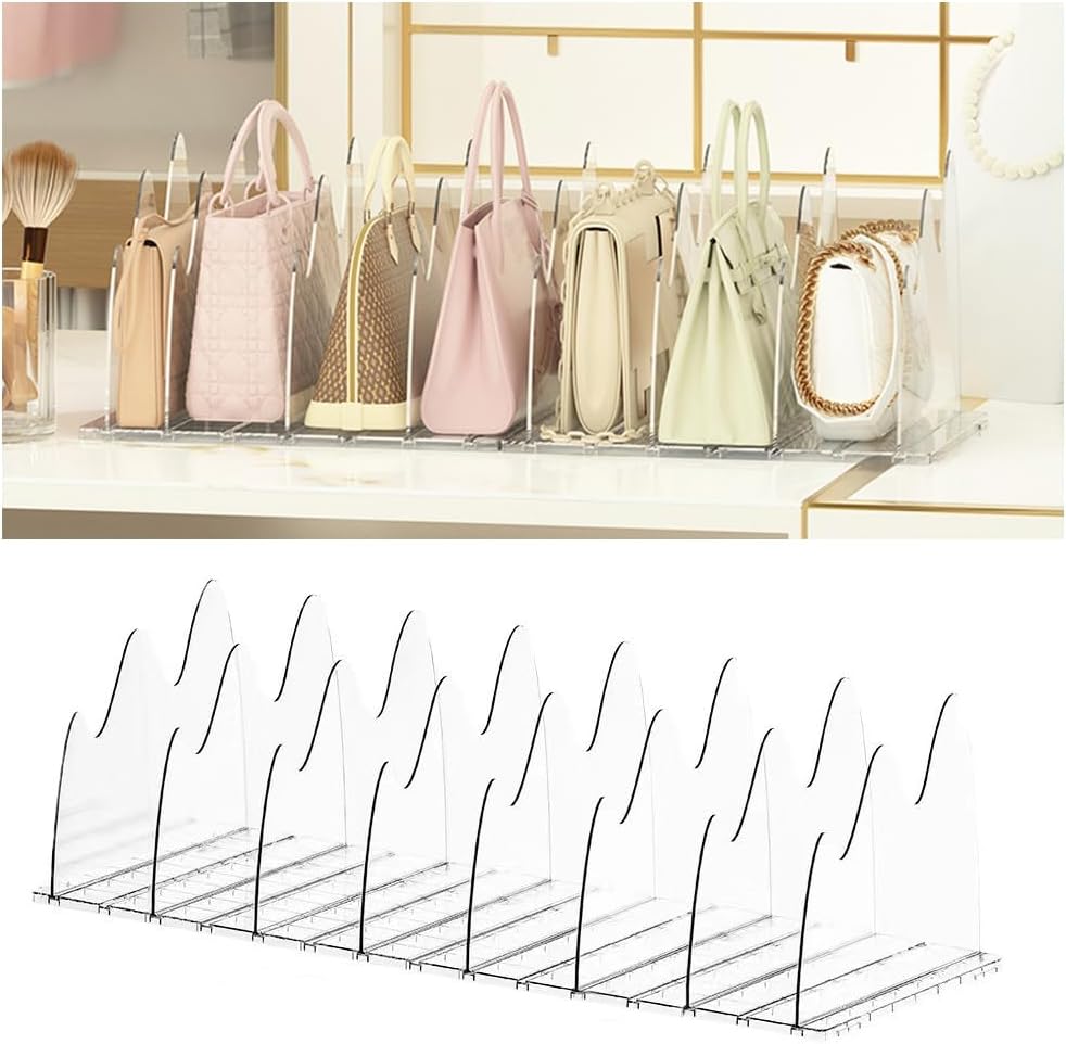 Verstellbare Regaleinteiler, Herausnehmbare Tascheneinteiler, Schrankeinteiler Und -organizer, Transparente Handtascheneinteiler