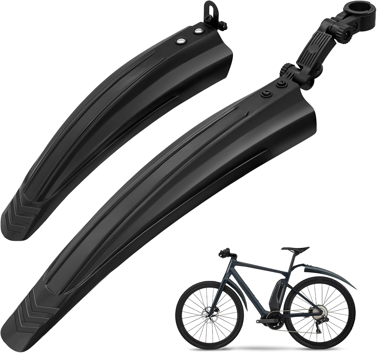 Verstellbarer, Universeller Fahrradschutzblech Für Mountainbikes Und Rennräder, Kompatibel Mit Verstärkten Und Verbreiterten Schutzblechen Vorne Und Hinten. Geeignet Für Singlespeed-, Fixie-, City- Un