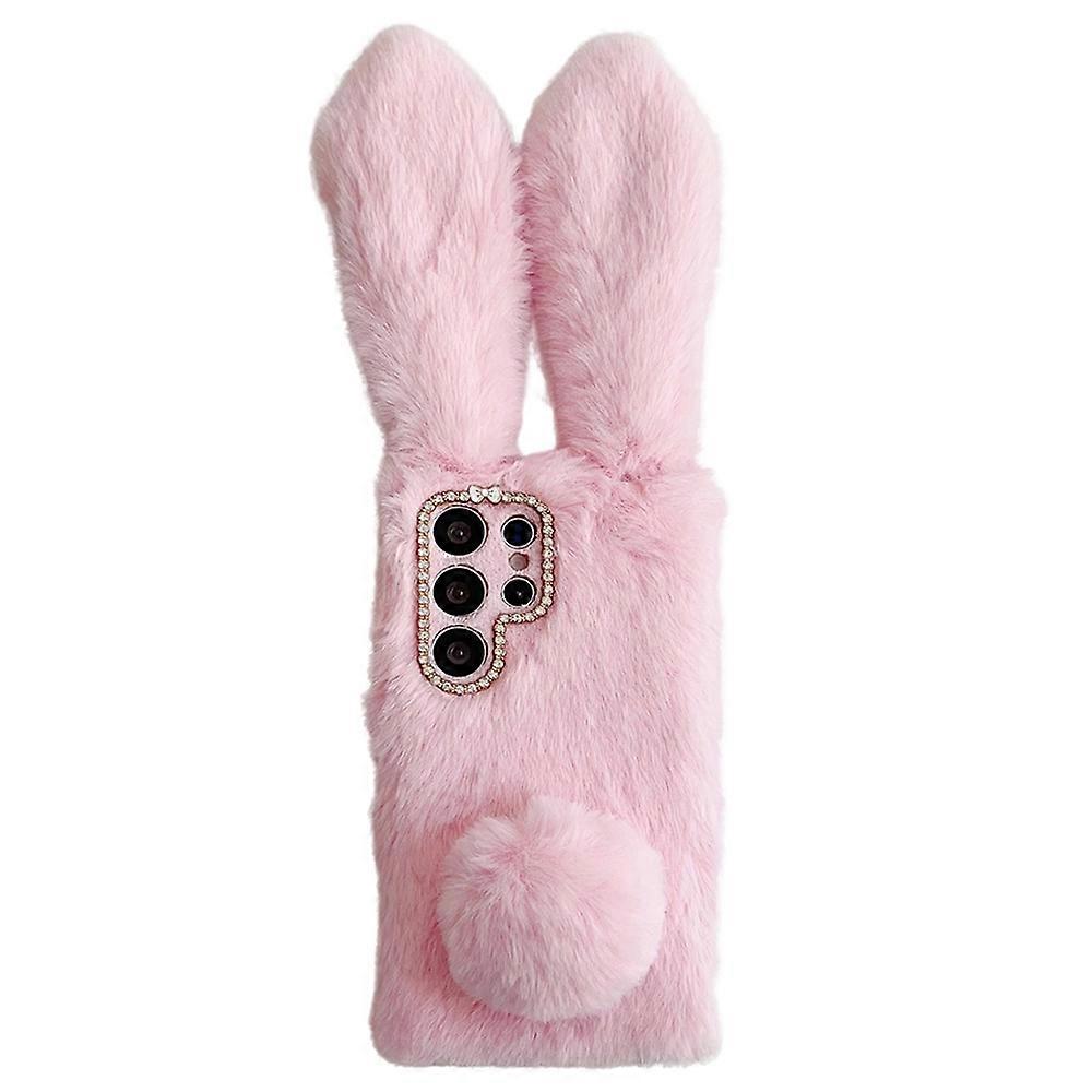 Kompatibel Mit Samsung Galaxy S25 Ultra, Weiche Tpu-schutzhülle Mit Hasenohren- Und Fellmuster.