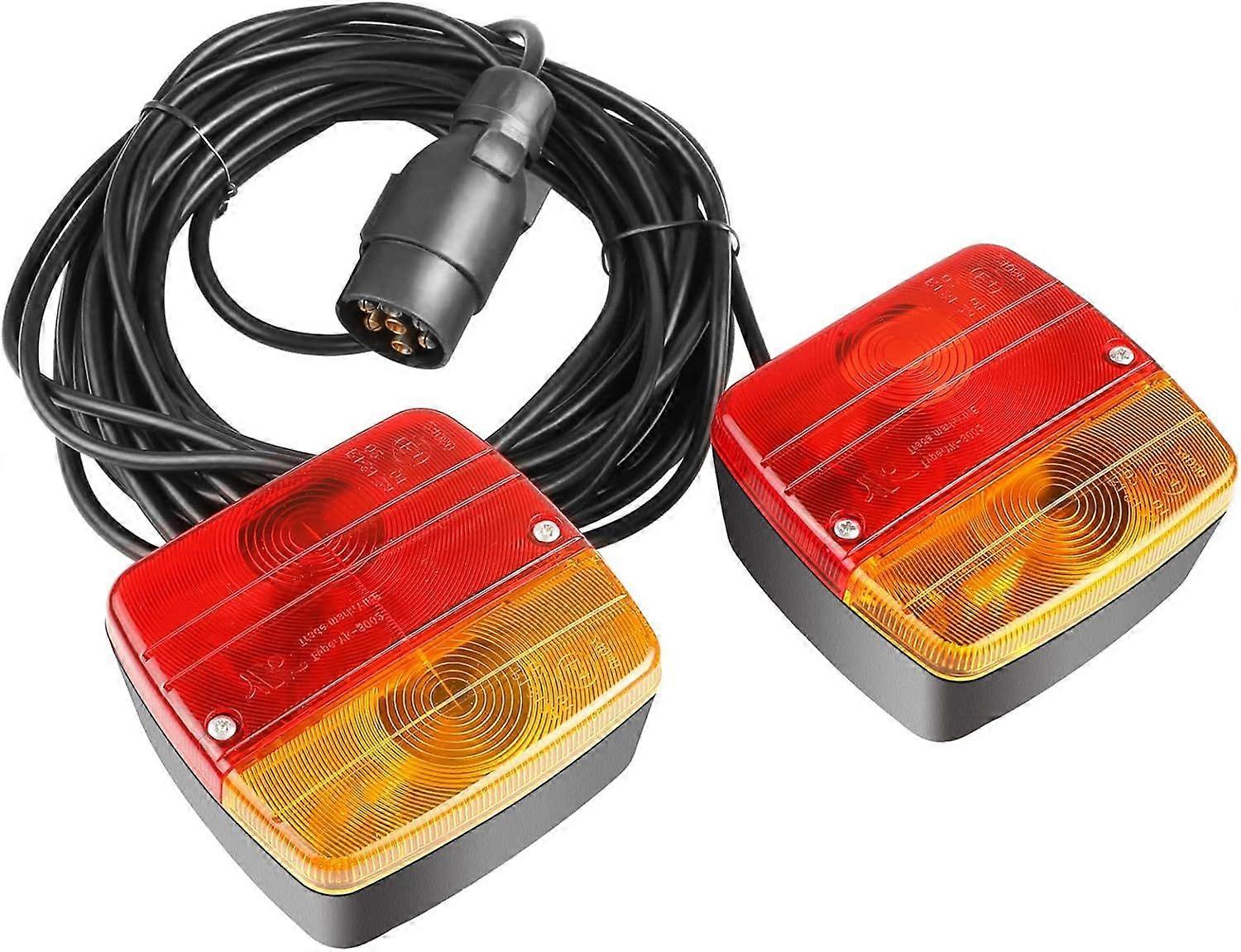Wasserdichtes 12-v-rücklichtset Mit Magnetbefestigung Für Anhänger Mit 7 M Kabel. Kompatibel Mit Anhängern, Wohnmobilen, Wohnwagen, Transportern, Lkw Usw.