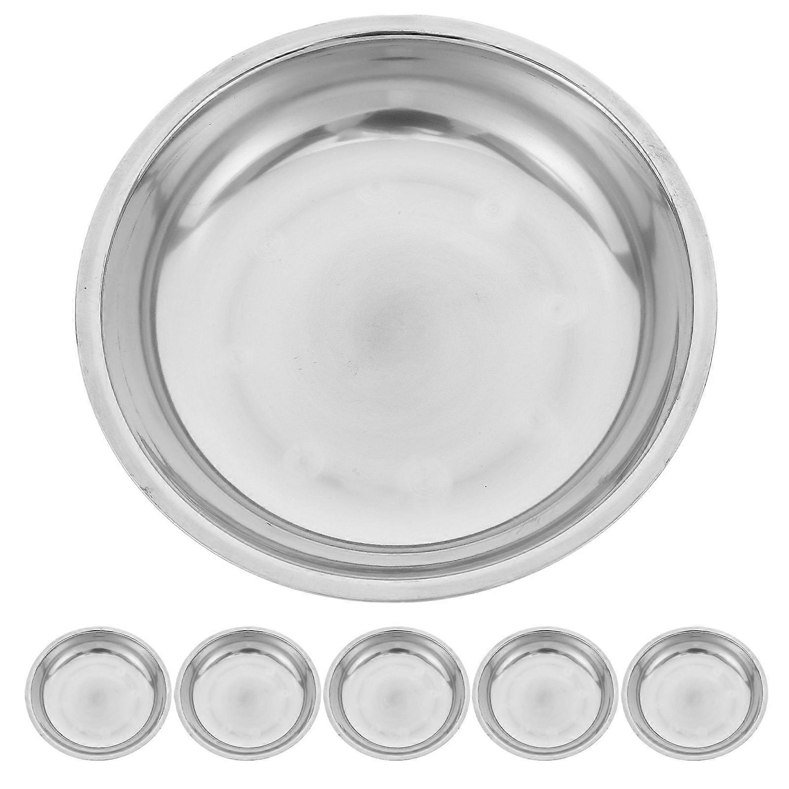Runde Edelstahlplatten, Passend Für Aufbewahrungsschalen, Pastateller (silber)