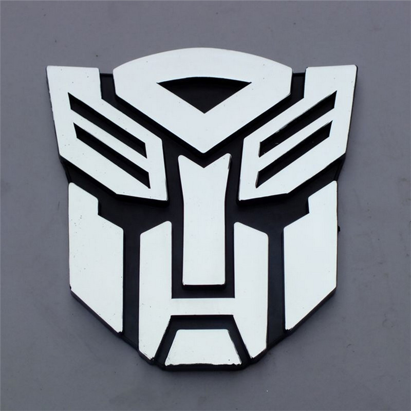 Autobot Transformers 3d Logo Protector Emblem Brand Graphics Silver [nx]