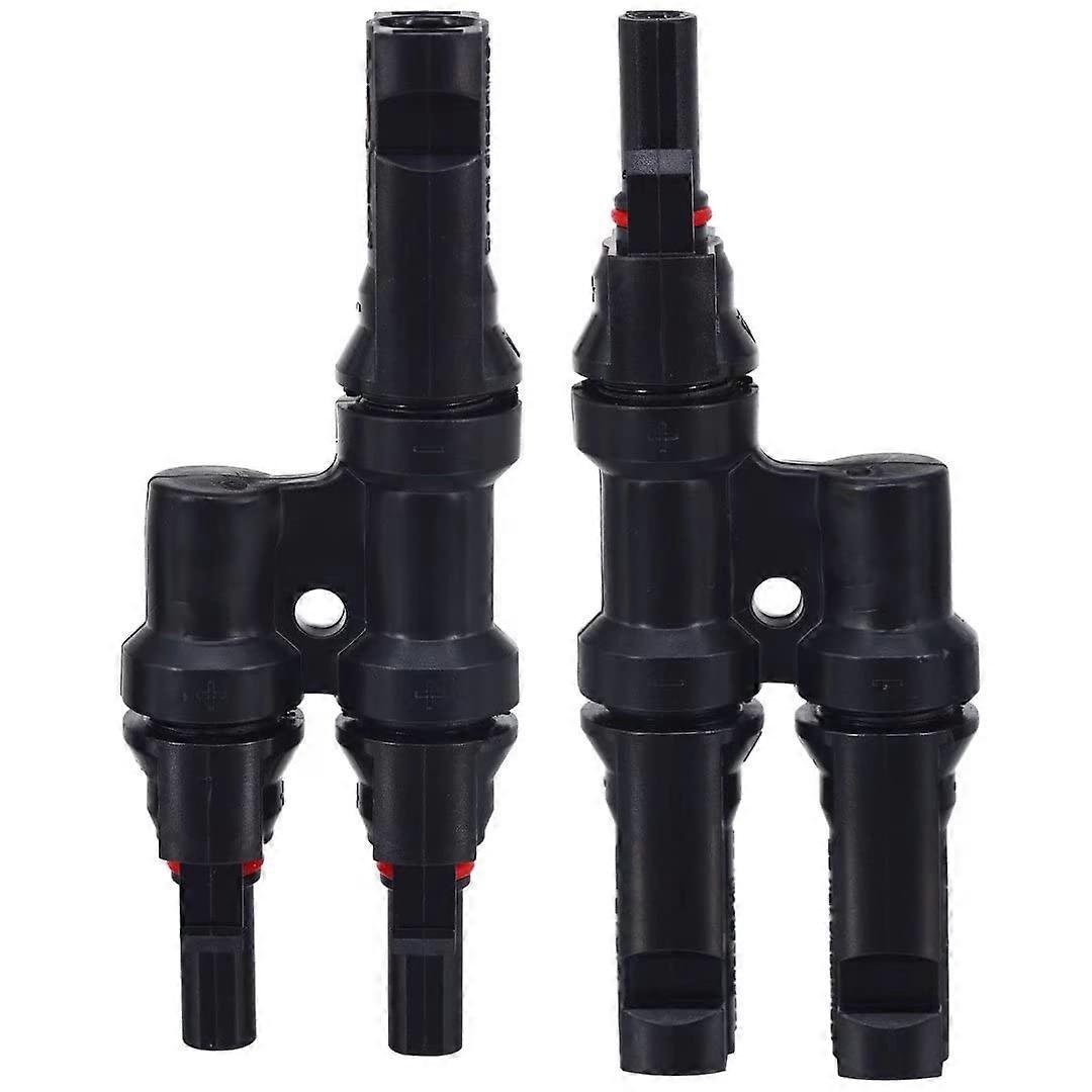 Solarmodulverbinder, 1-zu-2 T-koppler, Ip68 Wasserdicht, Schnellanschluss Für Photovoltaik-außenanlagen (2 Stück)