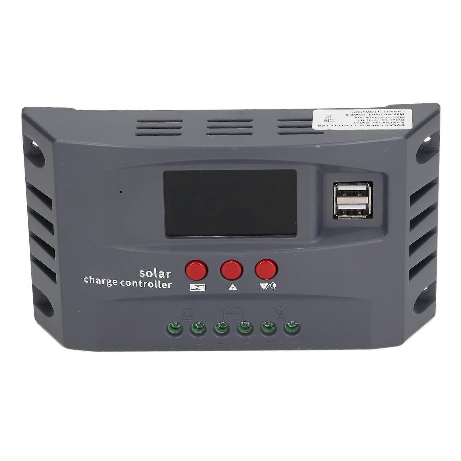 10a Mppt-solarladeregler, 12v/24v Automatischer Regler Mit Lcd-bildschirm Für Netzunabhängige Systeme