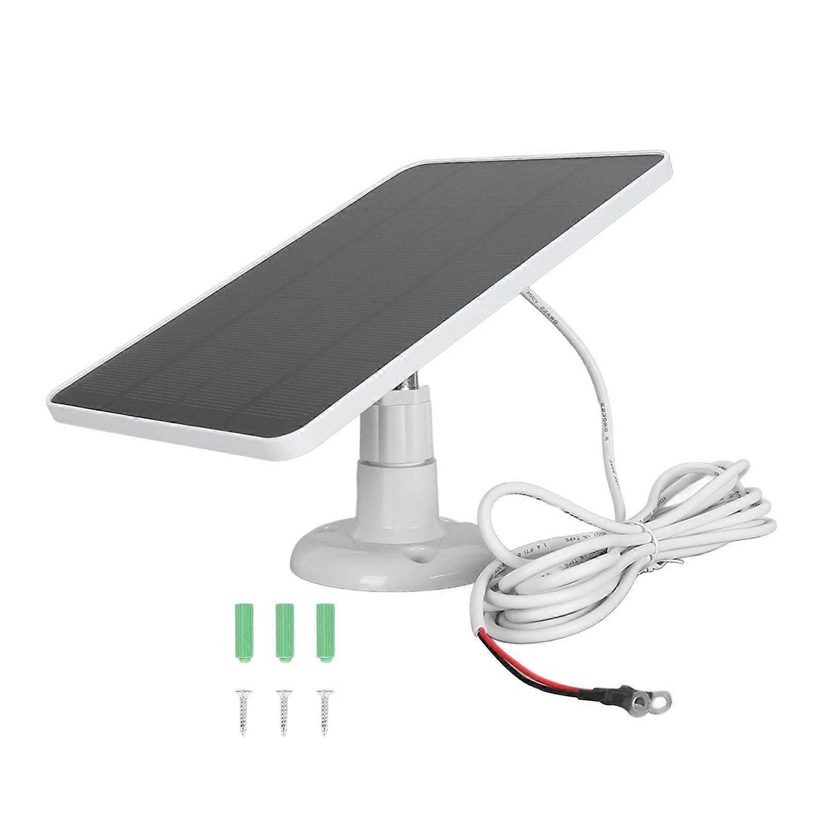 10w Solarladegerät Für Video-türklingel Mit 2k-kamera, Ip66 Wasserdicht, 360° Drehbare Halterung Und 3m Kabel.