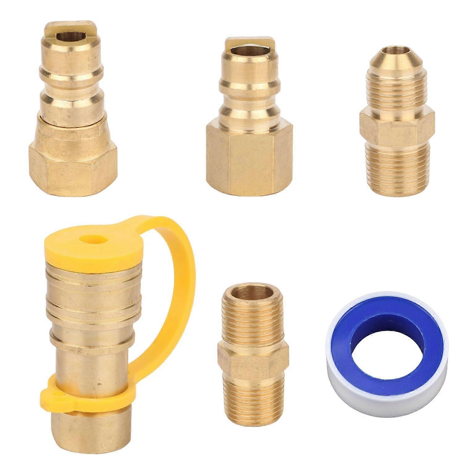 3/8-zoll-erdgas-schnellkupplungsset, Satz Robuster Metallverbinder Für Propanschläuche, Die Eine Zuverlässige Abdichtung Gewährleisten.