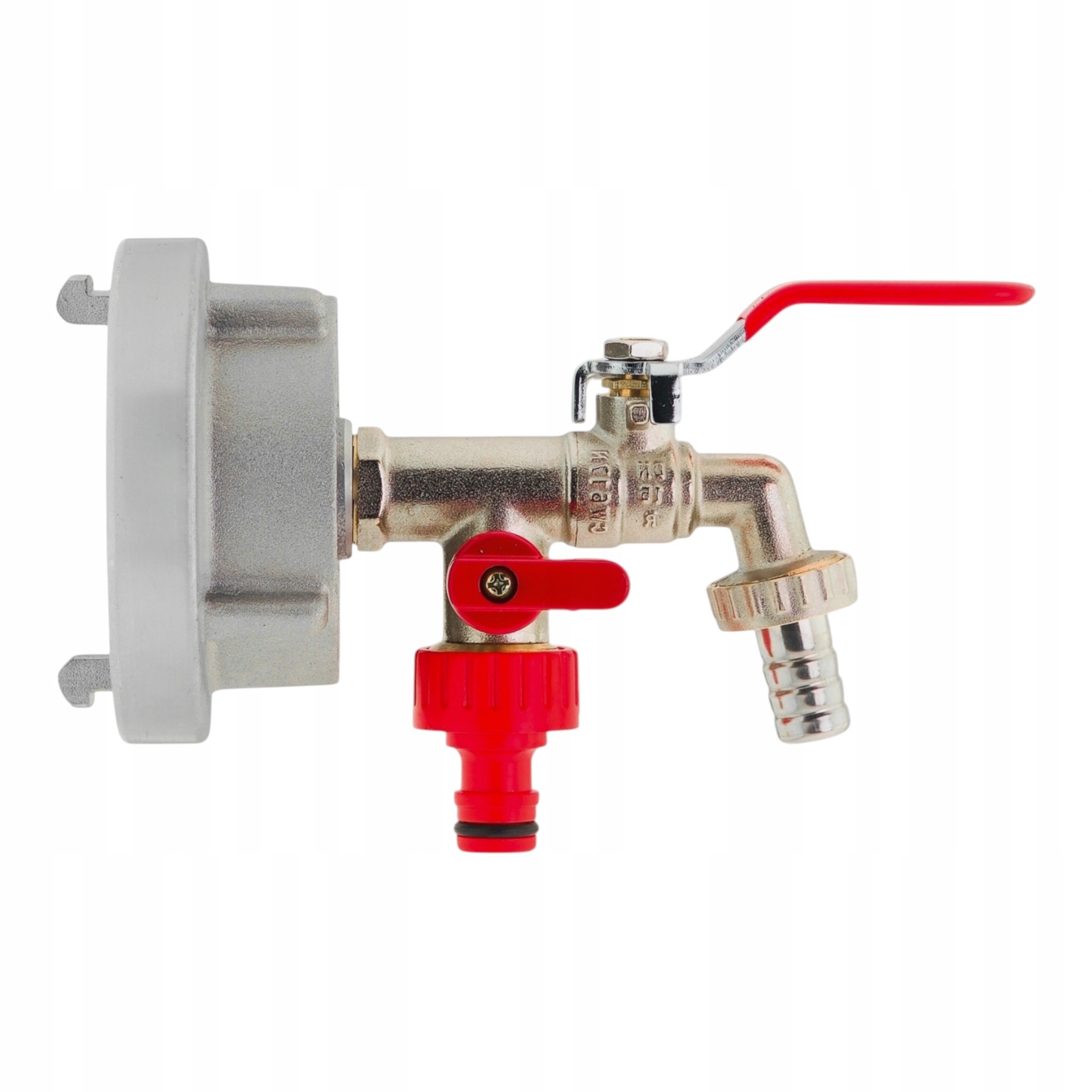 Storz C-52 Hydrantenanschluss + 1/2"-kugelhahn Mit Doppelausgang