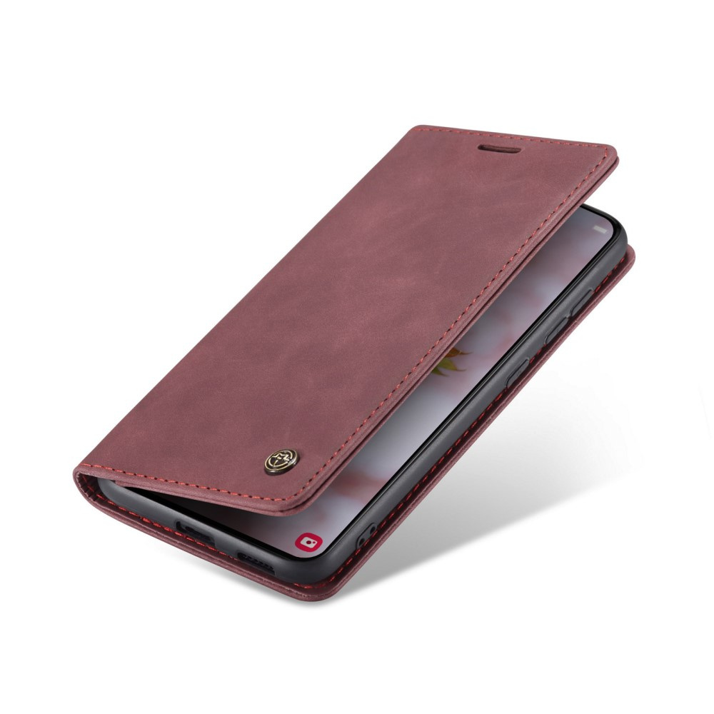 Caseme Hülle Für Samsung Galaxy S22+ Plus 5g, Leder-wallet-hülle, Rot