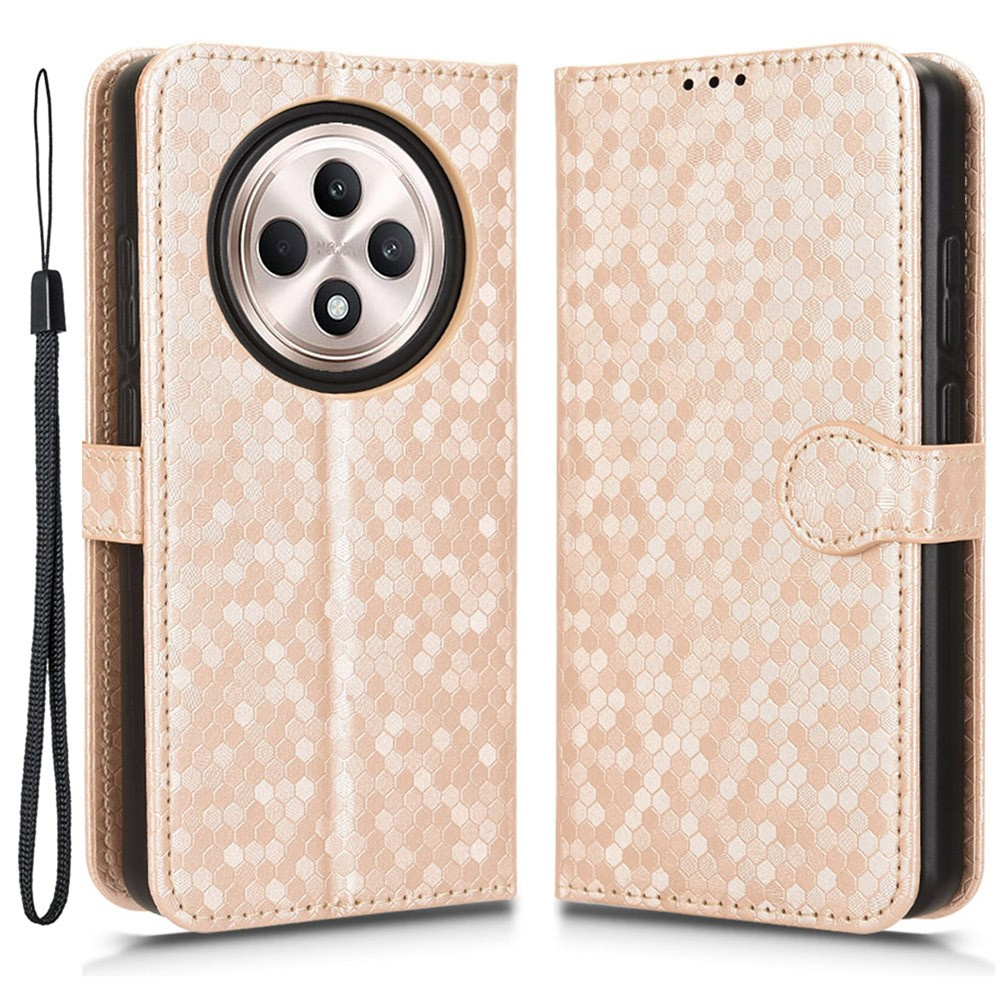 Klapphülle Für Oppo Reno 12fs / 12f, Brieftaschenmotiv, Rautenmuster, Pink