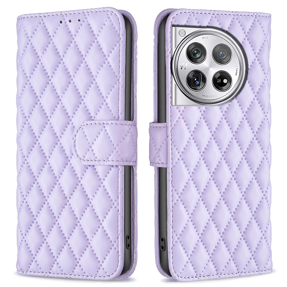 Klapphülle Für Oneplus 12 5g, Brieftaschenhülle, Binfen-farbe, Lila