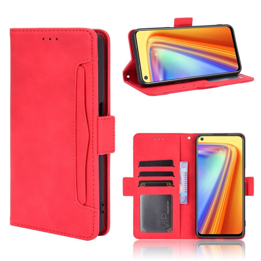 Realme 7 Flip Case, Kartenfach, Rot