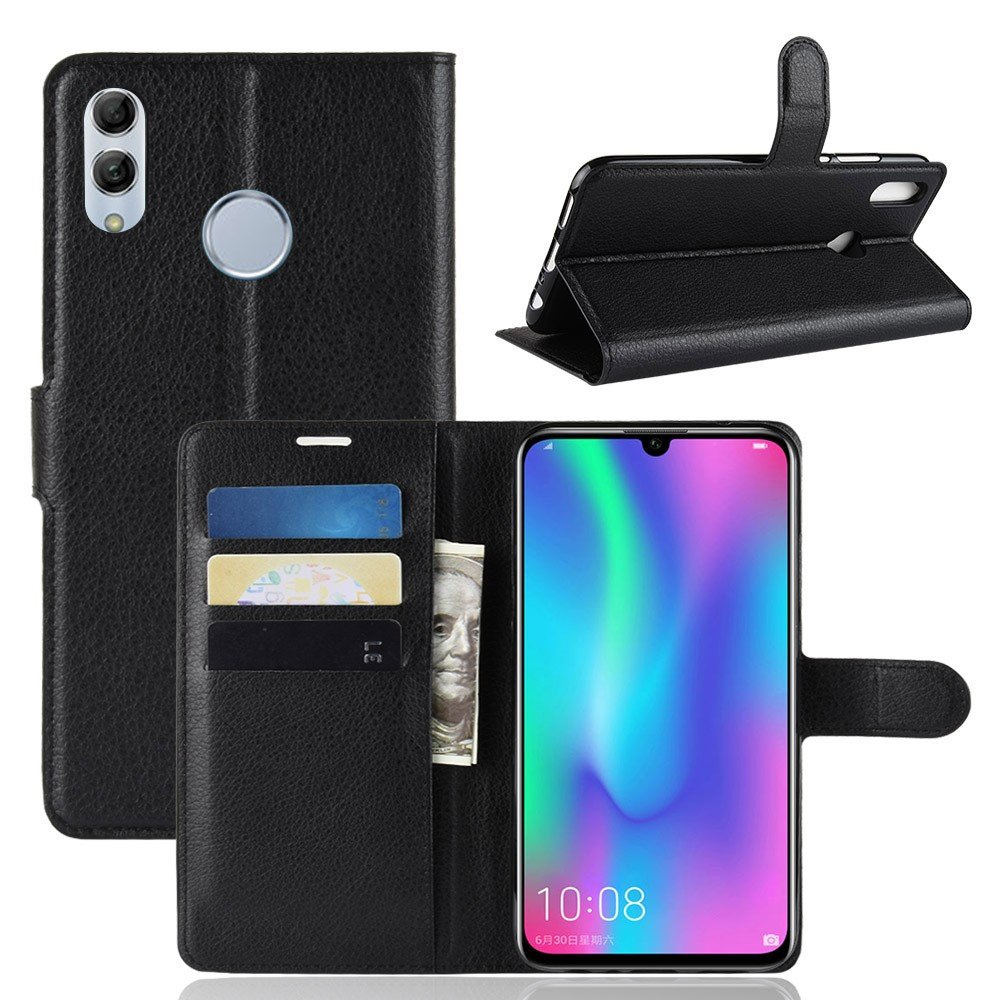 Klapphülle Für Huawei P Smart 2019, Brieftaschen-lederhülle, Schwarz