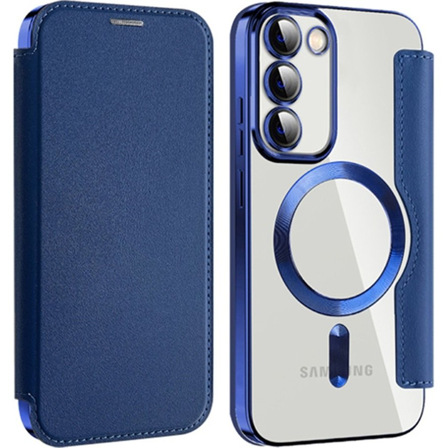 Klapphülle Für Samsung Galaxy S23, Wallet-funktion, Magsafe, Marineblau