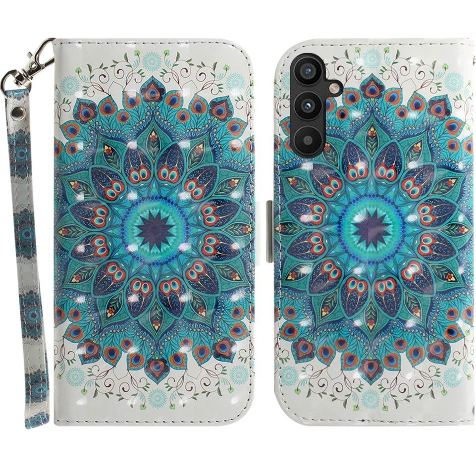 Klapphülle Für Samsung Galaxy A54 5g, Brieftaschenmotiv, Mandala-blume