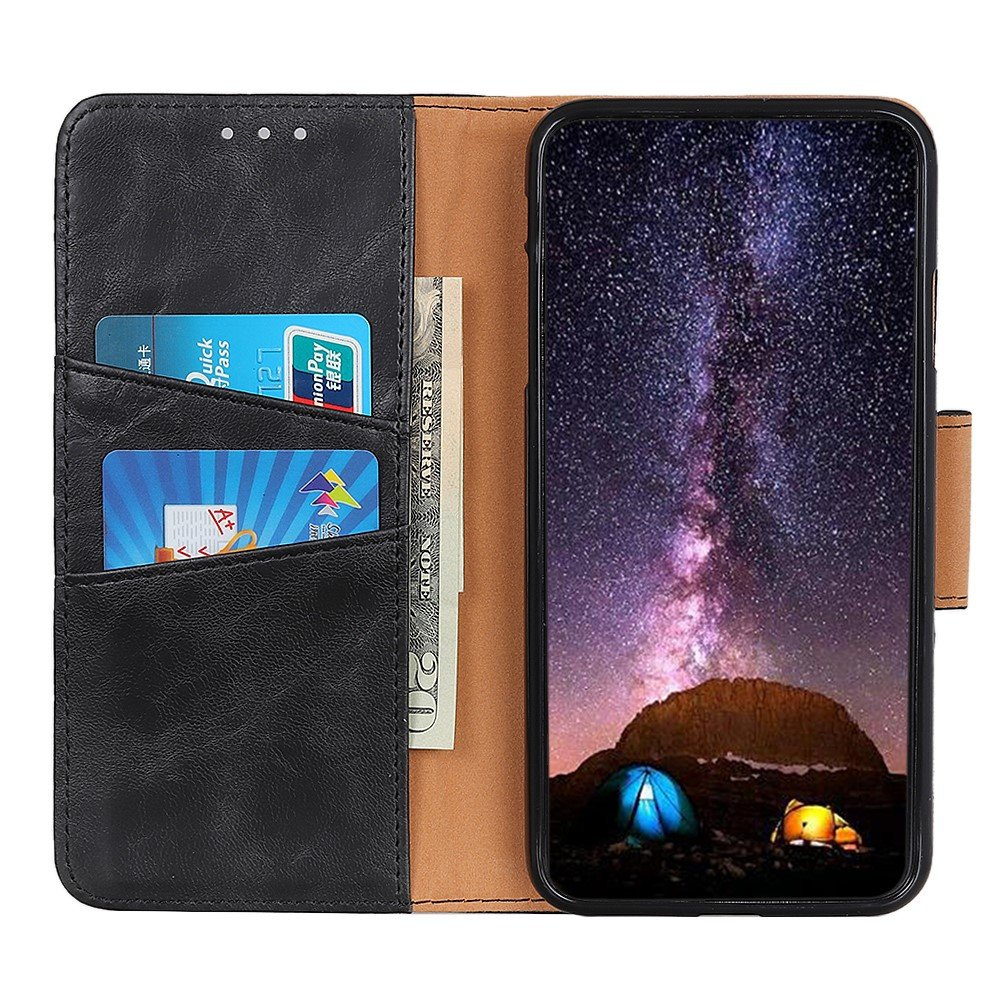 Leder-wallet-hülle Für Xiaomi Redmi Note 9 – Schwarz