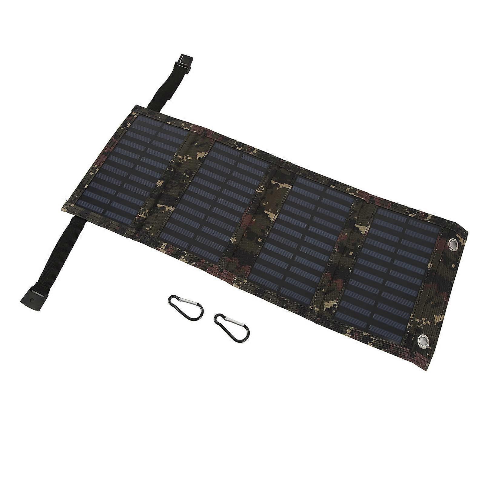 Faltbares Solarpanel Mit Usb-anschluss, Tragbares Und Effizientes Solarladegerät Für Camping, Tarnung