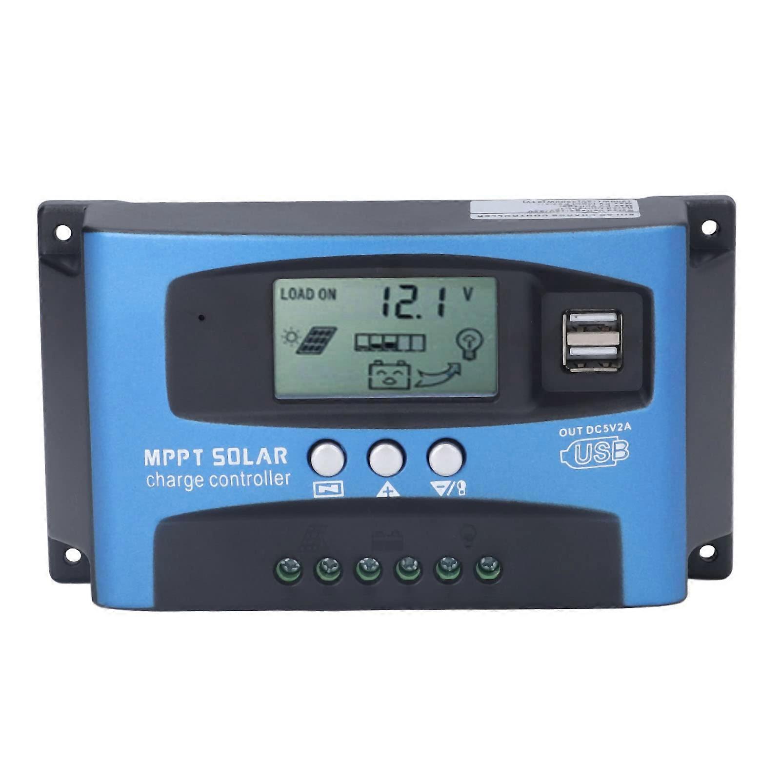 40a 12v/24v Mppt-solarladeregler Mit Großem Lcd-bildschirm, Intelligenter Ladefunktion Und Mehrfachem Schutz Für Led-straßenbeleuchtung