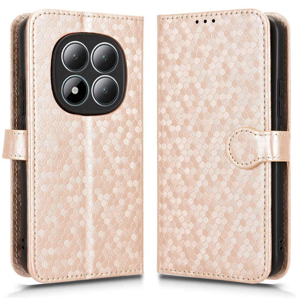 Flip-case Für Xiaomi Redmi Note 15 Pro 5g, Wallet-design Rhombus, Gold