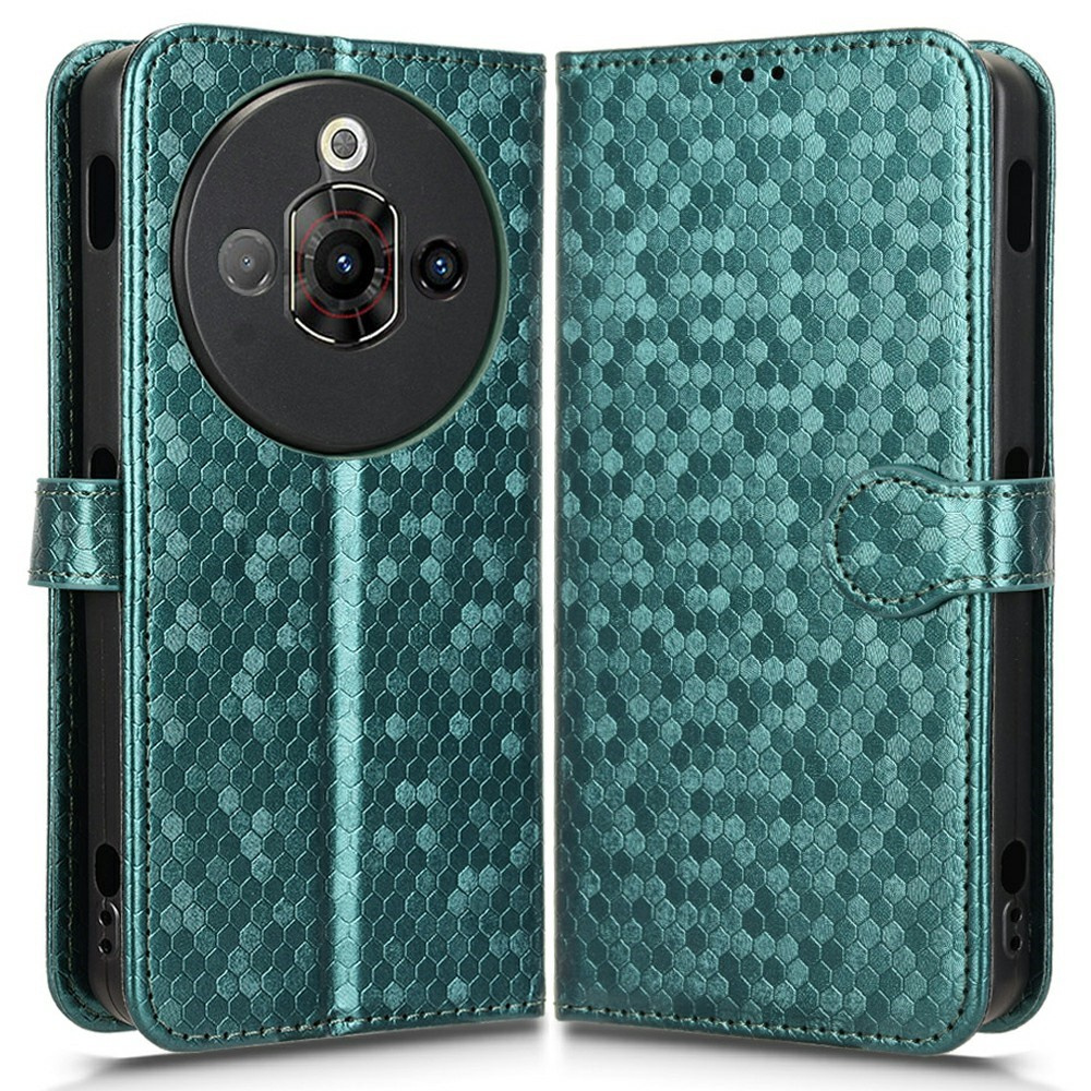 Klapphülle Für Nubia Focus Pro 5g, Brieftaschenmotiv, Rautenmuster, Grün