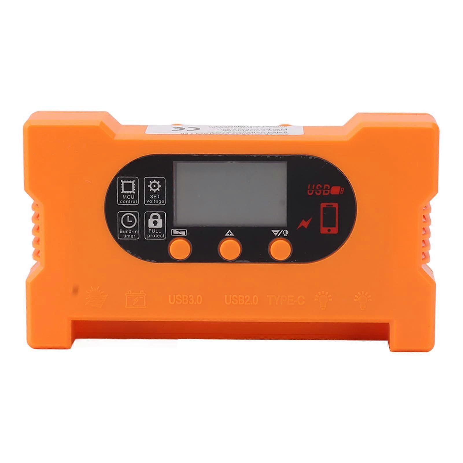 70-a-solar-laderegler, Dual-usb-typ-c-schnellladegerät Für 12-v-/24-v-batterien Mit Sicherheitsschutz