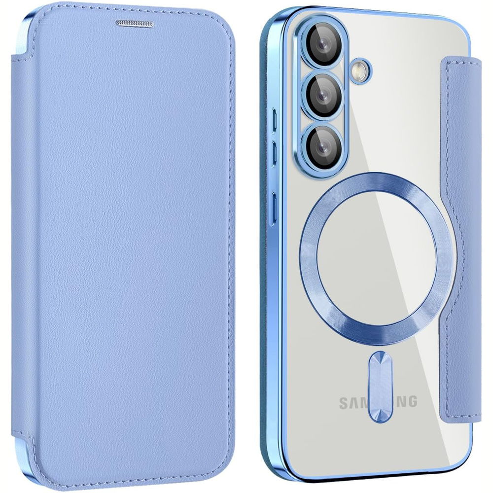 Samsung Galaxy A37 5g Flip Case, Rfid Wallet Magsafe Mit Kameraschutz, Blau