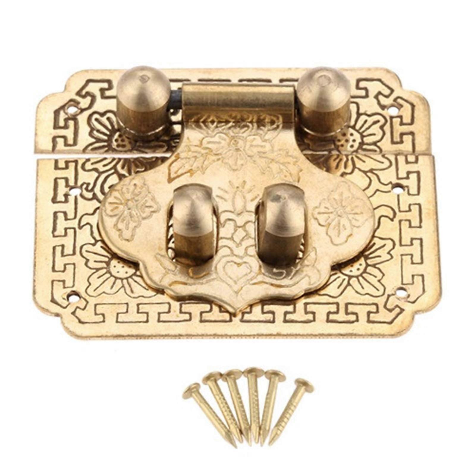 Vintage Messing-schachtelverschluss 50 X 40 Mm, Antiker Bronze-knebelverschluss Für Schmuckkästchen, Truhen Oder Schränke
