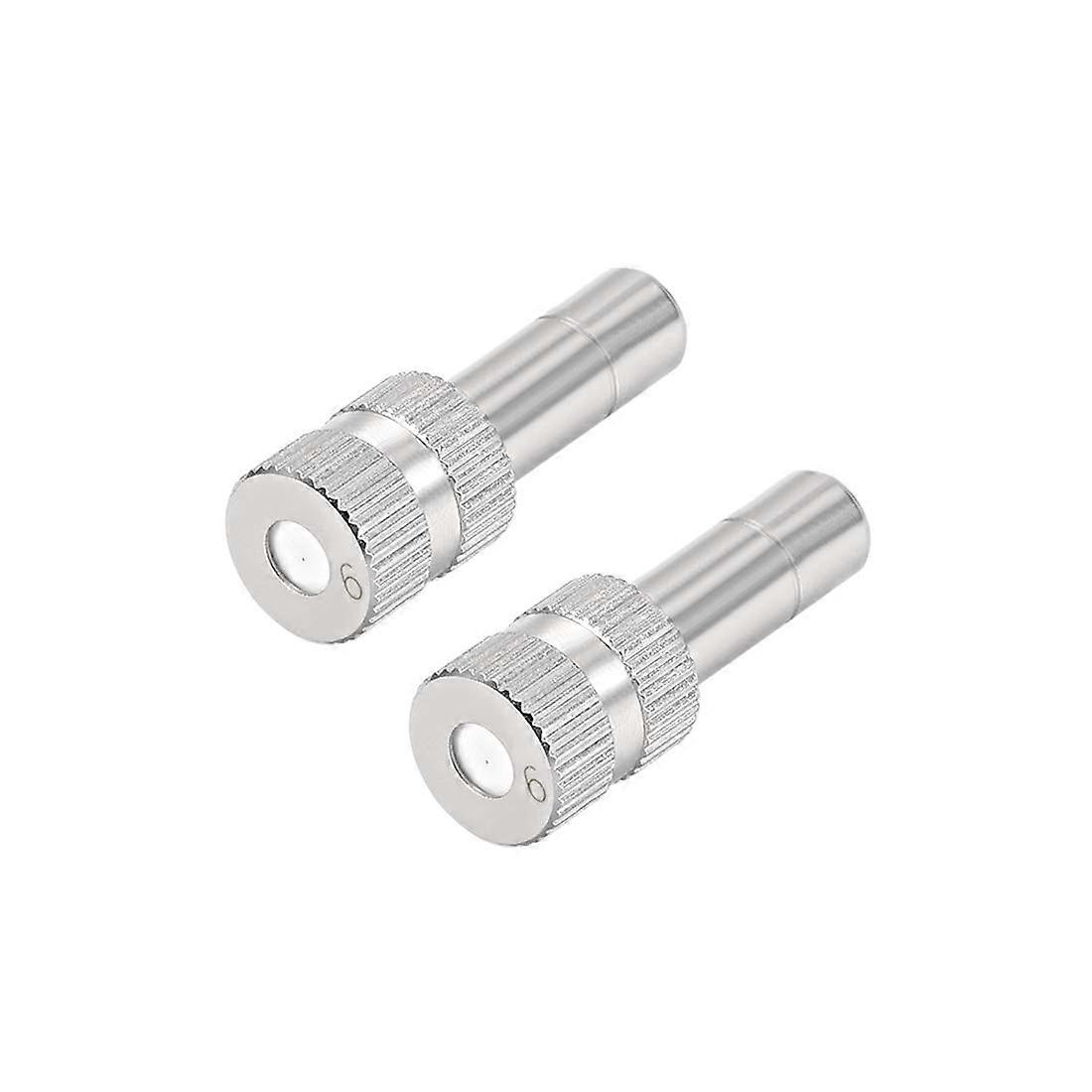 Sprühdüsen Aus Messing, 0,6 Mm (0,024 Zoll) Öffnung, 6 Mm Schnellanschluss, Für Terrassen Und Gewächshäuser, 2er-pack
