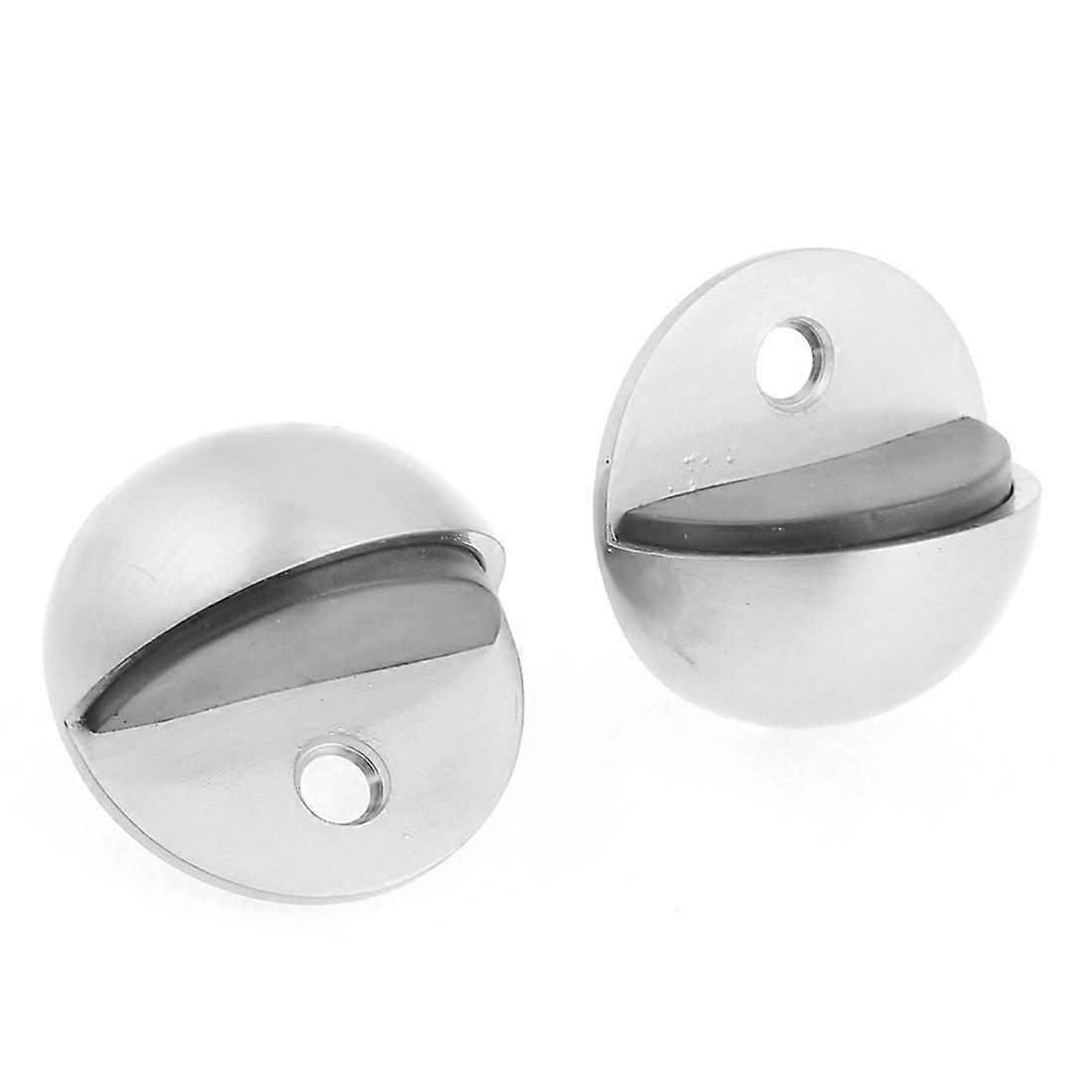 Robuster Türstopper Aus Edelstahl, Zur Bodenmontage, Mit Gummidämpfer, Unauffälliger Wandschutz, 2er-set