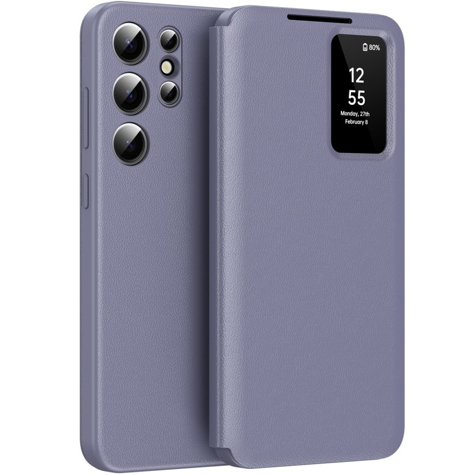 Samsung Galaxy S23 Ultra Smart View Wallet Flip Case, Lila