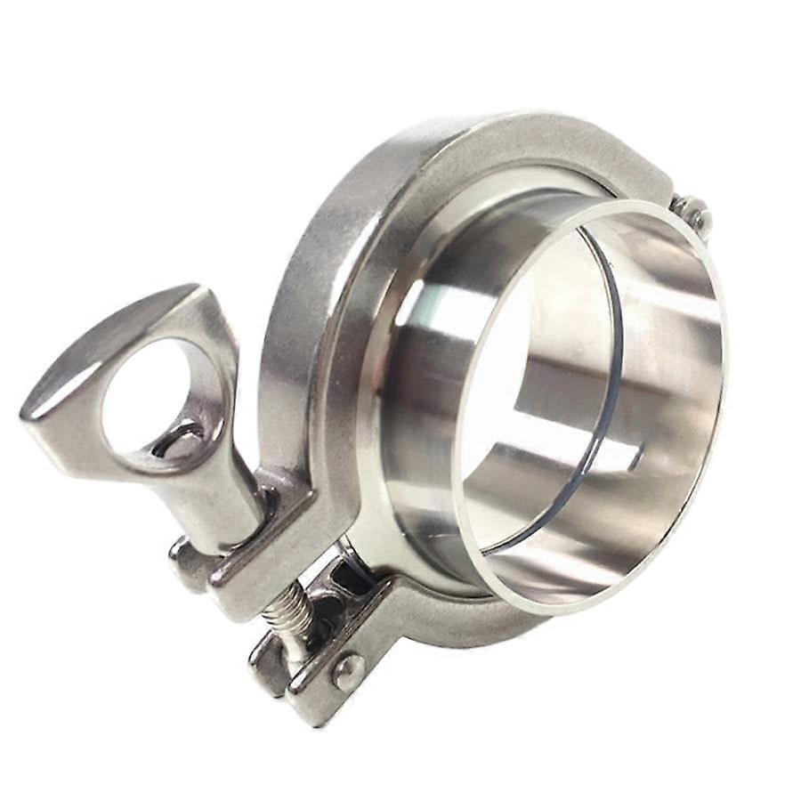 Set Aus 2 Tri-clamp-verschraubungen 1,5 Zoll Aus Edelstahl 304, Hygienische Schweißringe Mit Kragen Und Dichtung, Hygienisches Design.