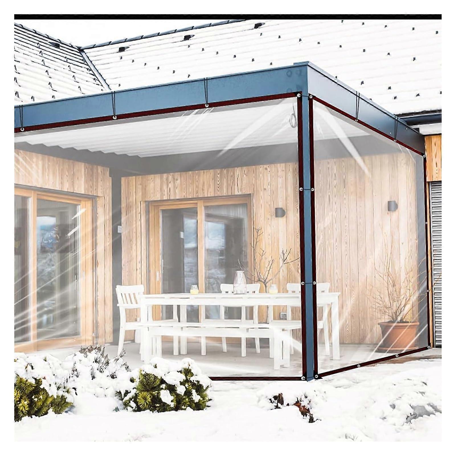 X 2,1 M (10 X 7 Fuß) Strapazierfähige Und Wasserdichte Transparente Plane Mit Ösen Für Garten, Gewächshaus Oder Balkon