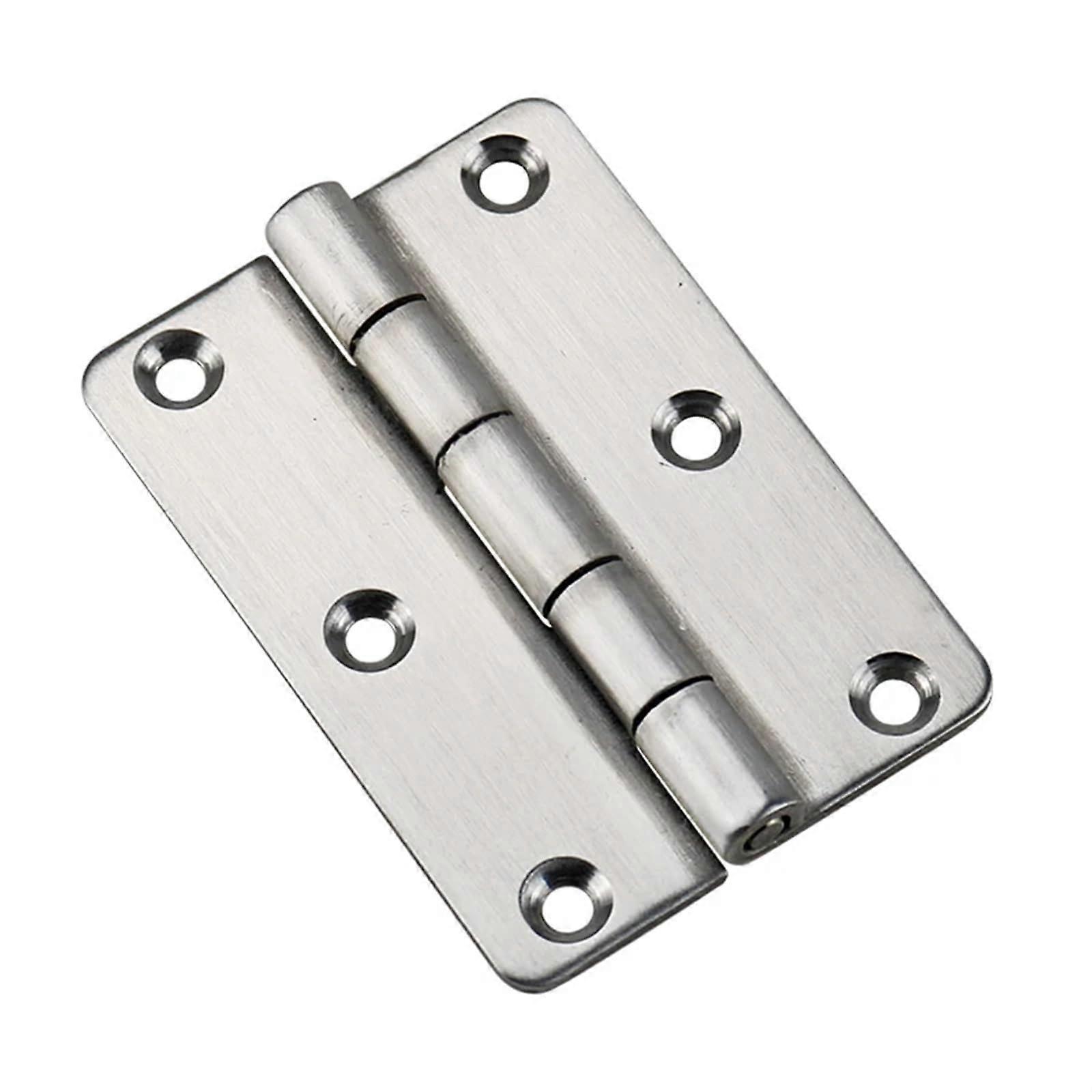 Industriescharnier Für Schränke, 180° Öffnungswinkel, Robust, Edelstahl, 6 Löcher, Flächenbündig, Gebürstete Oberfläche.