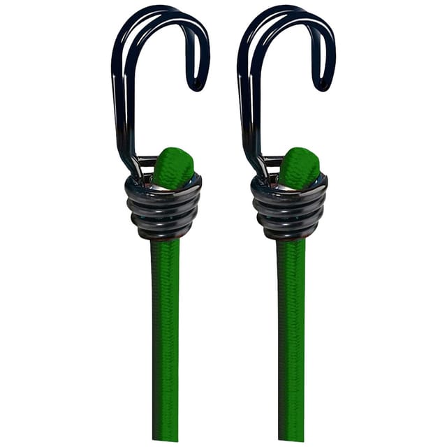 BASI - Gummispannseil 2er Set - GSS - Grün - mit Doppelhaken - Länge 800x8 mm - Zurrkraft 40 kg -0004-0302