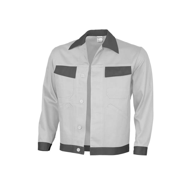 Bundjacke basic 2-farbig weiß/grau Größe 64