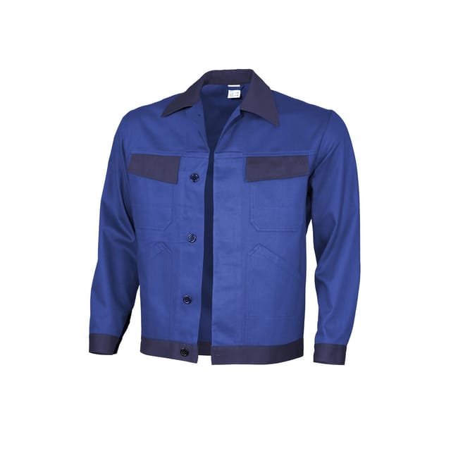 Bundjacke basic 2-farbig kornblau/marine Größe 110