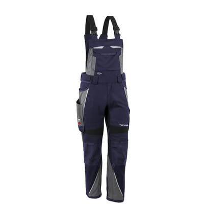 Latzhose "IRON" marine/grau, Gr. N48