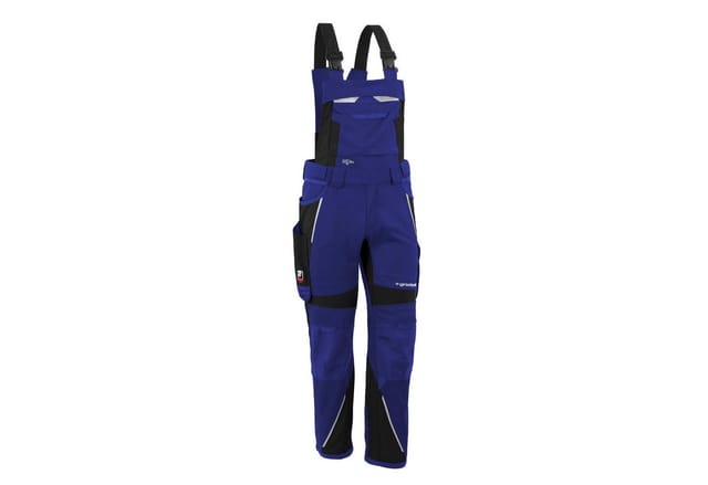 Latzhose "IRON" kornblau/schwarz, Gr. N62