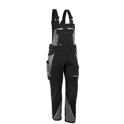 Latzhose "IRON" schwarz/grau, Gr. N54