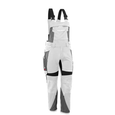 Latzhose "IRON" weiß/grau, Gr. S46