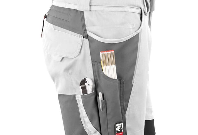 Bundhose "IRON" weiß/grau, Gr. N52