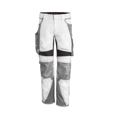 Bundhose "IRON" weiß/grau, Gr. L60