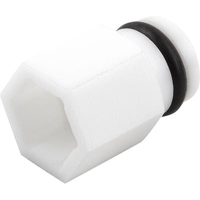 SCHONEINSATZ FÜR STECKNUSS MIT O-RING, PET NATUR, KOMP:NITRILKAUTSCHUK SCHWARZ, SW=10, SW1=5,5