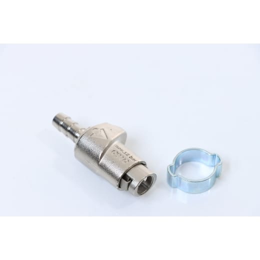 Quick-Stecker, 7mm Tülle max. 12 bar, 2-Ohr-Schlauchklemme für 80-EWO digital