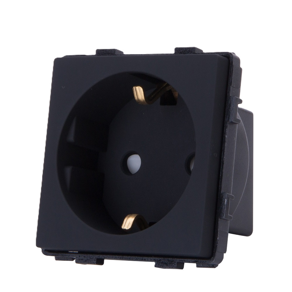 Glas Lichtschalter Steckdose Schwarz Unterputz – Touch Dimmer USB C 65W Rahmen Bild 2