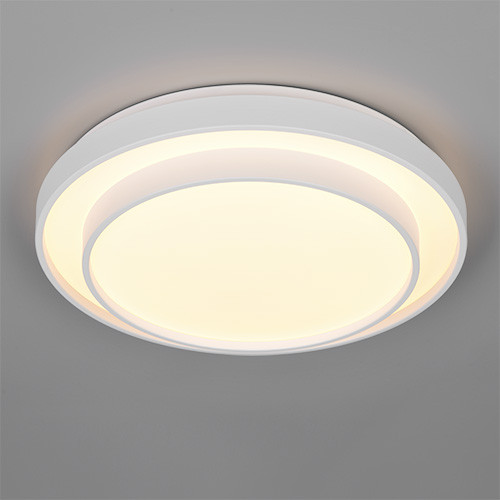 Reality LED-Deckenleuchte Tenso Ø38 cm weiß matt dimmbar CCT