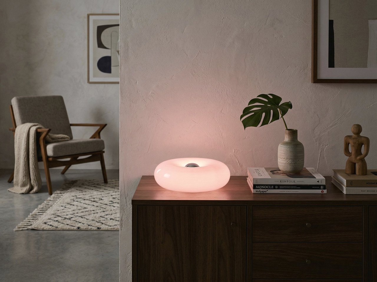 Eglo LED-Tischleuchte Basile Ø 30 cm beere warmweiß Bild 3
