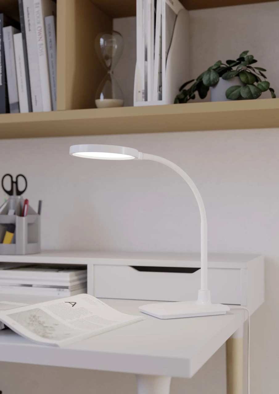 Eglo LED-Tischleuchte Lauro 33,5 x 36 cm weiß Touchdimmer