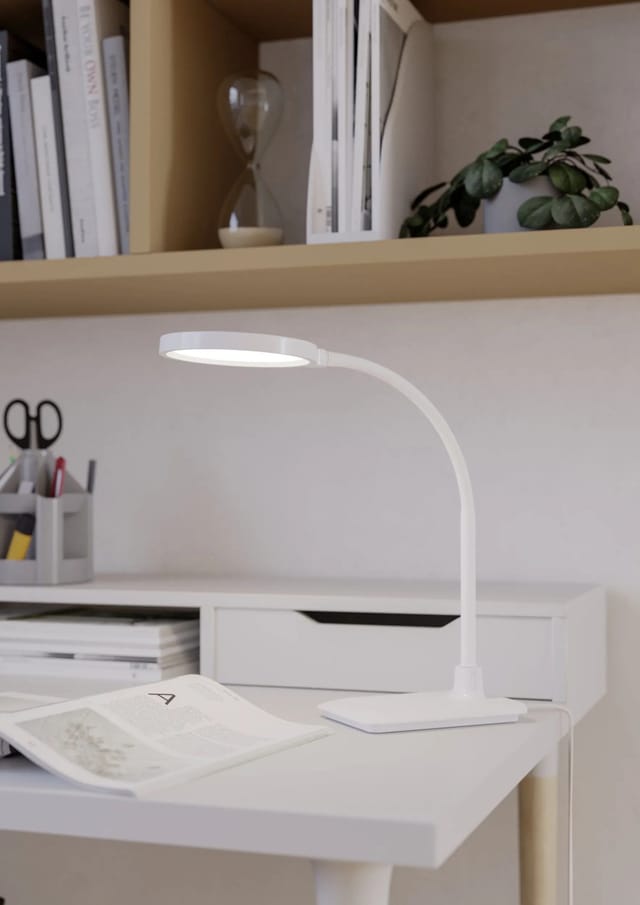 Eglo LED-Tischleuchte Lauro 33,5 x 36 cm weiß Touchdimmer