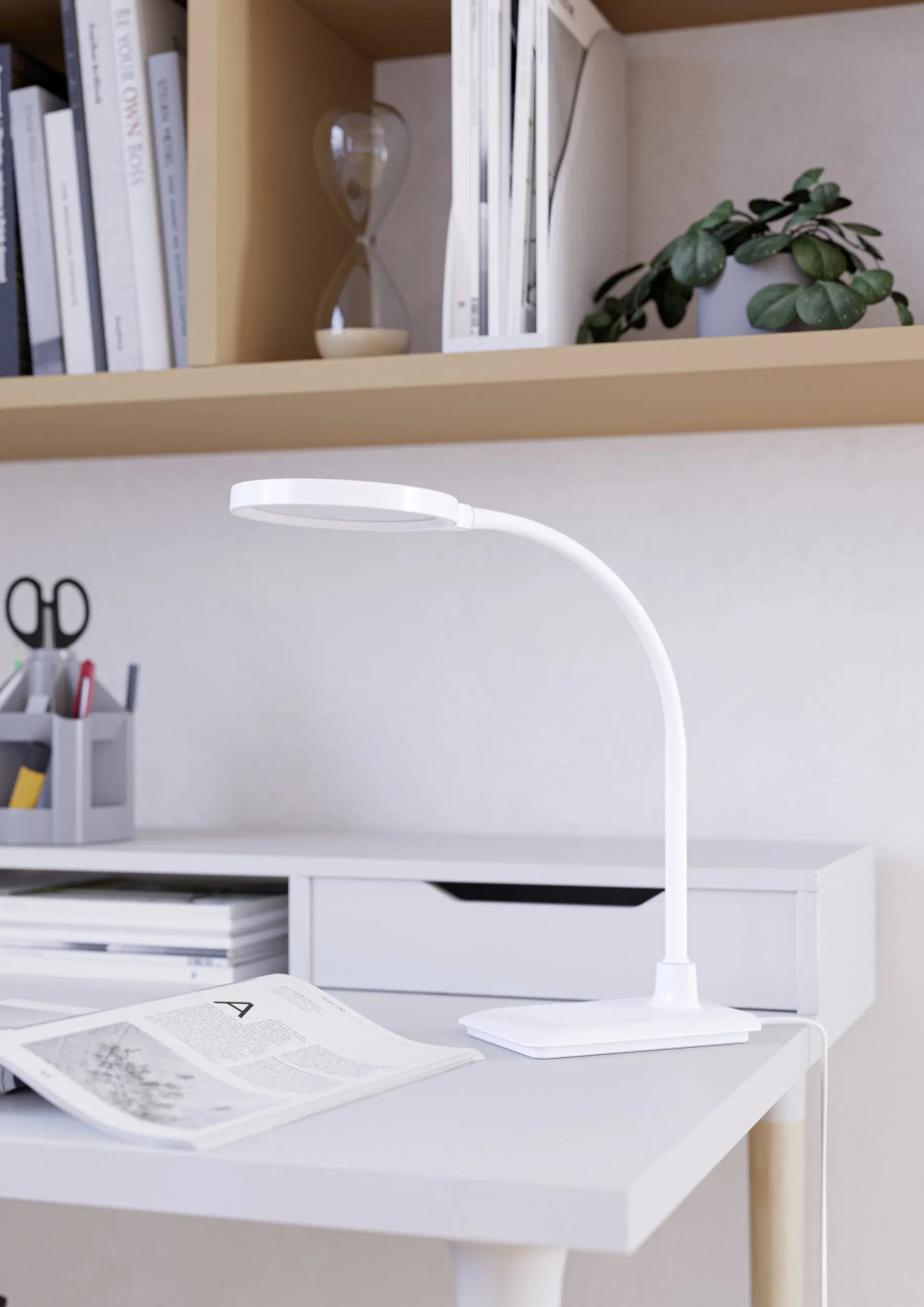 Eglo LED-Tischleuchte Lauro 33,5 x 36 cm weiß Touchdimmer Bild 2