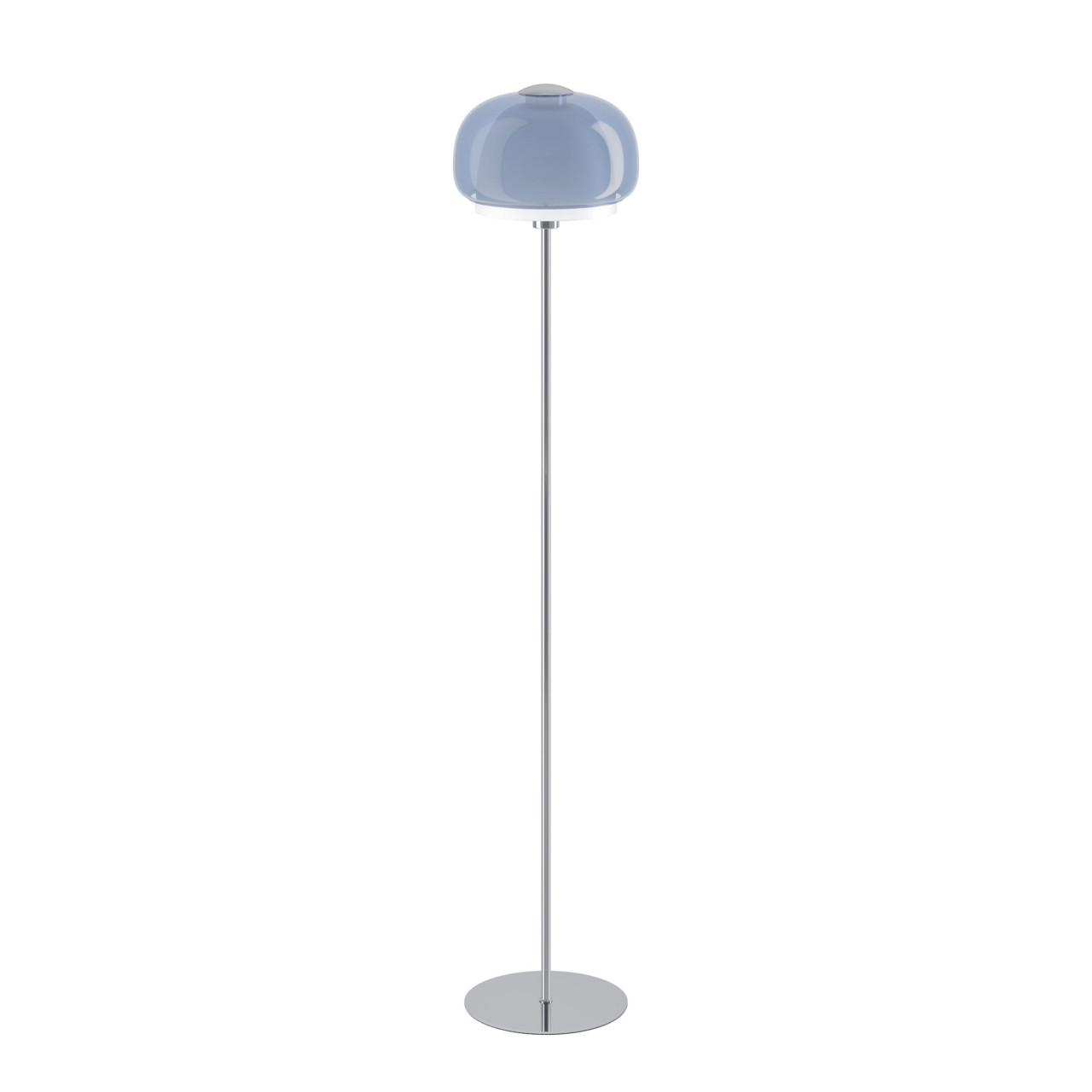 Eglo Stehleuchte Belomontejo E27 Ø30 x H157,5 cm chrom/weiß/blau
